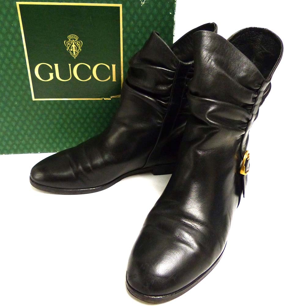 ��������ۥ����ꥢ�� GUCCI / ���å� �쥶�� ���硼�ȥ֡��� 35 1/2B(22.5cm����)(Ȣ�դ�)����š�