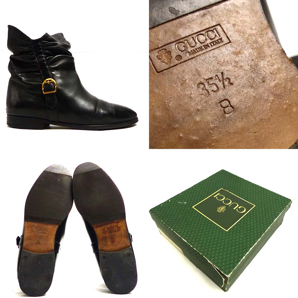 ��������ۥ����ꥢ�� GUCCI / ���å� �쥶�� ���硼�ȥ֡��� 35 1/2B(22.5cm����)(Ȣ�դ�)����š�