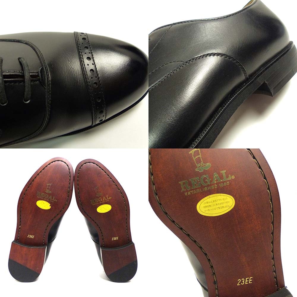 美品】リーガル / REGAL 2794 パンチドキャップトゥ シューズ