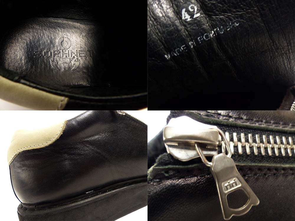 SOPHNET. / ソフネット レザー ジップスニーカー 42(27cm相当)(メンズ