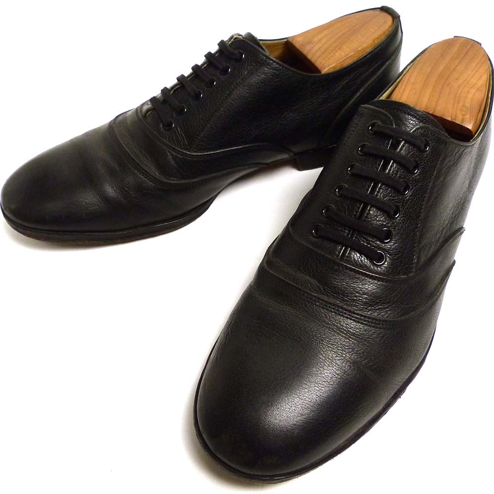 コムデギャルソン　革靴　 プレーントゥシューズ　　ブラック コムデギャルソン革靴 プレーントゥシューズブラック