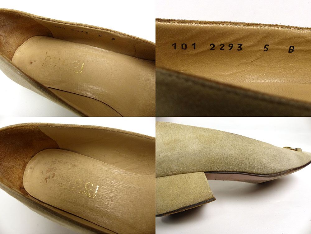 靴 新古品＊5B＊GUCCIパンプス＊シルバー系