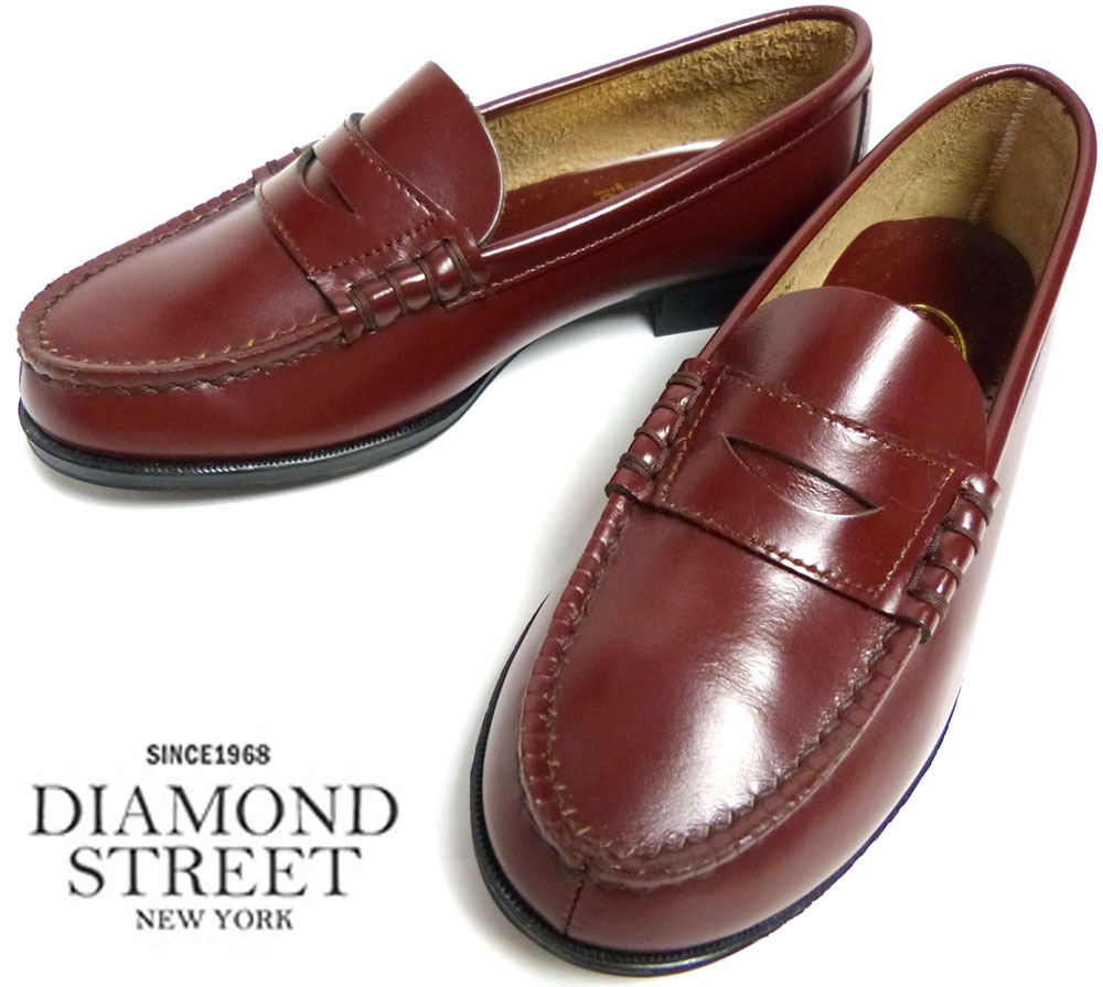 美品✨ ダイヤモンドストリート タッセルローファー ブラウン 本革 26cm 未使用】日本製ダイアモンドストリート Diamond street コイン