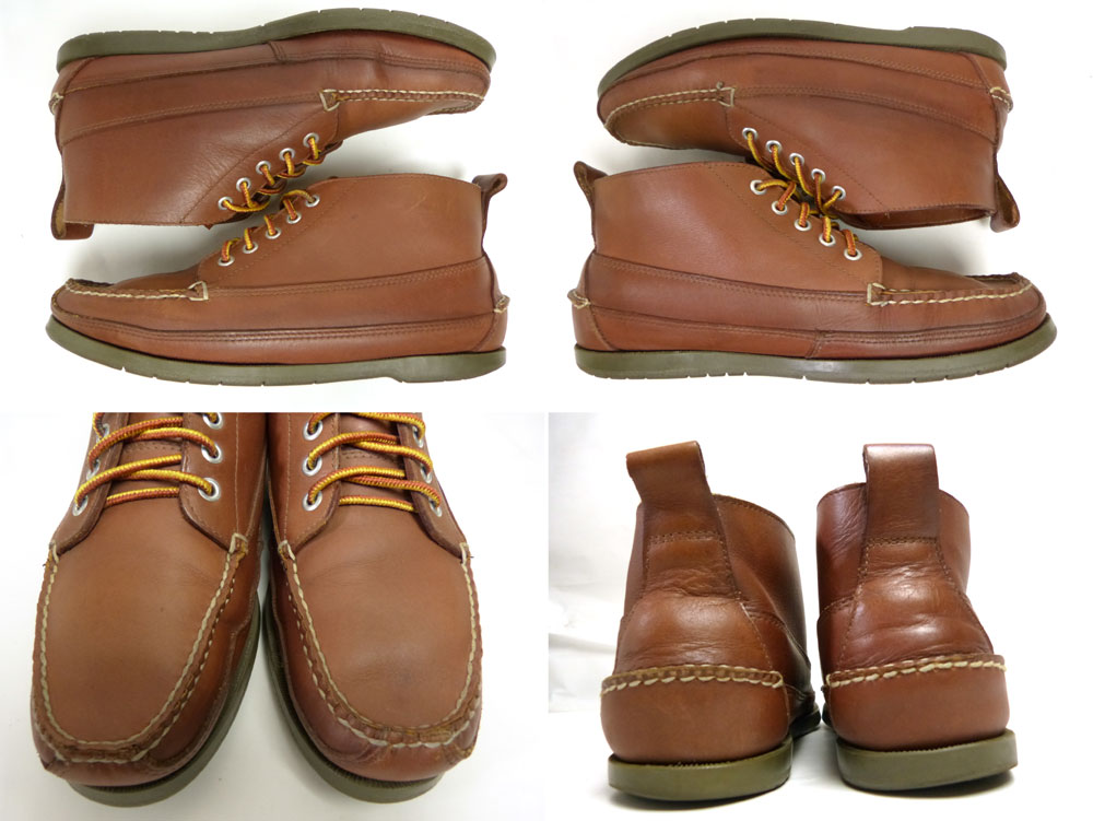 中古・L.L. Bean ダークブラウン モカシン ハンドソーン・モカシン、ブルーチャー・モック（モカシン