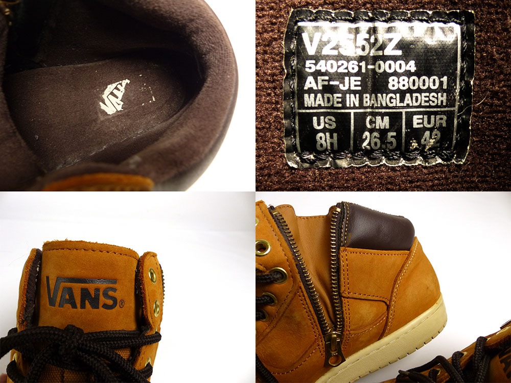 VANS WAYBEE 26.5 US8.5 未使用品 VANS / ヴァンズ WORKER BEE ハイカットスニーカー US8H(26.5cm