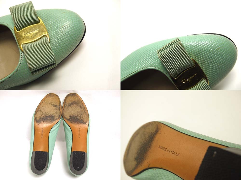 �����ꥢ�� ��������ȡ��� �ե��饬�� / Salvatore Ferragamo �������ܥ�쥶���ѥ�ץ� 6 1/2C(23.5-24cm����)(��ǥ�����)����š�