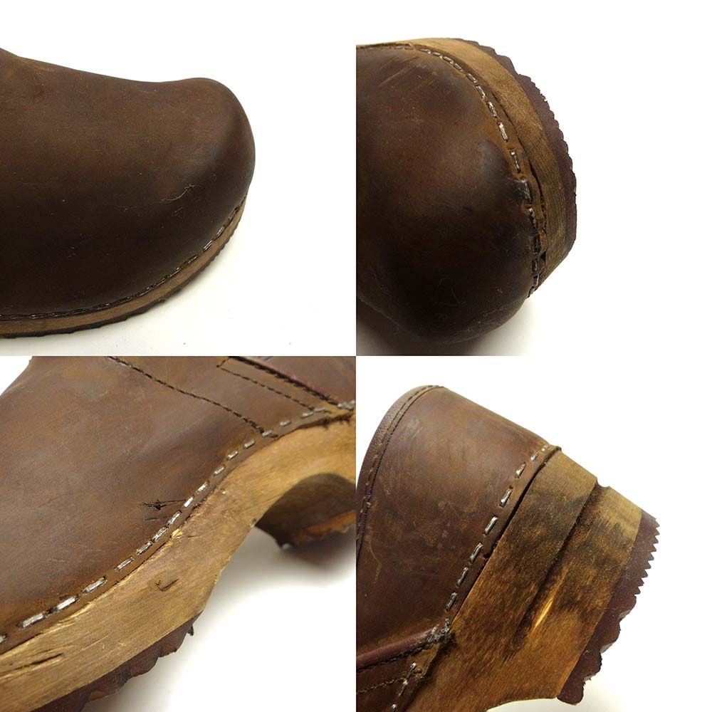 Sanita☆サニタ☆ダブルベルトスリッポンシューズ☆サイズ38☆ワインレッド☆ サンダル レッド ローヒール: 25mm, sr Twenty Buckle - Sandals