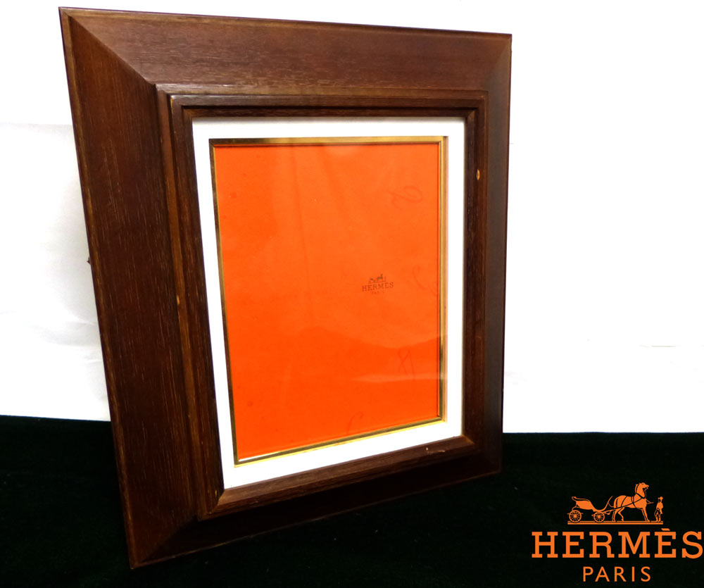 オールド木製 額縁フレーム エルメス(HERMES ) のカタログの切り抜き 