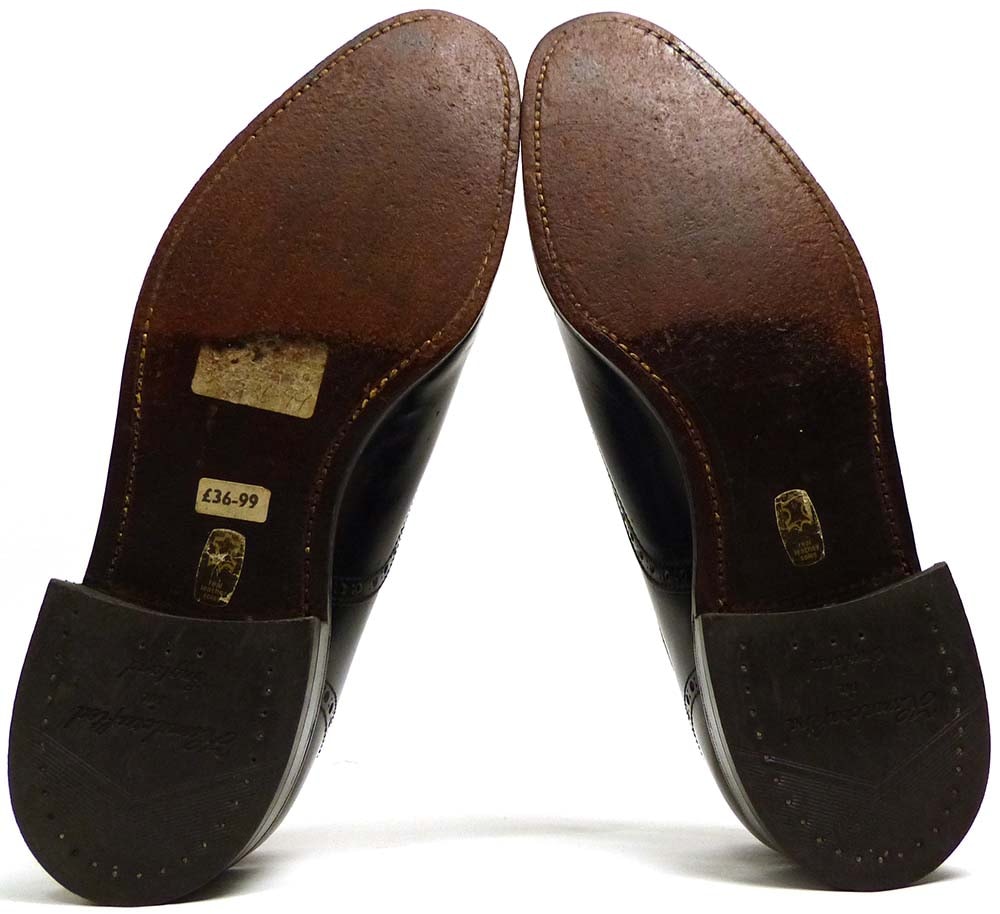 英国製 MANFIELD メダリオン キャップトゥシューズ 9 1/2(28cm相当)(メンズ)【中古】7i-1-100