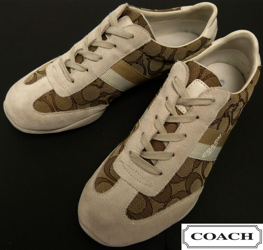 コーチ COACH シグネチャー柄 スニーカー 7.5B(24-24.5cm相当 