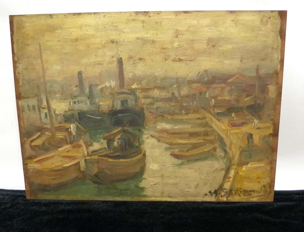 作者不明 油彩画 肉筆 真作保証 風景画