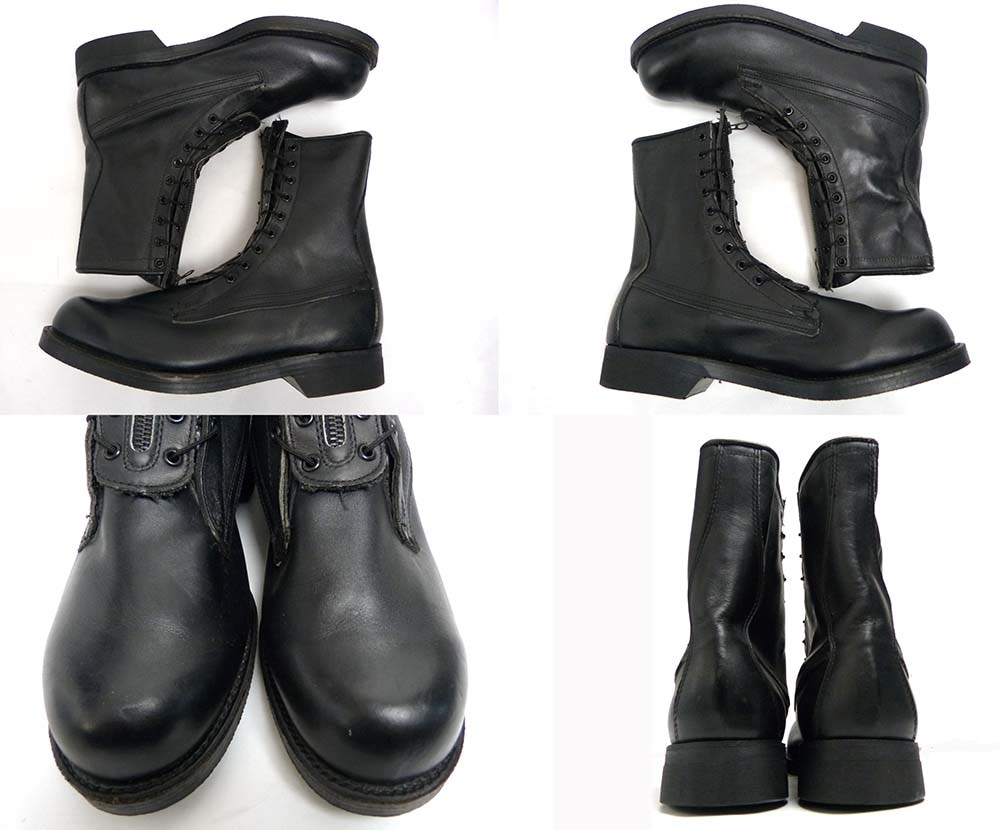 US VINTAGE 米軍 ADDISON SHOE COMP社製 レザーブーツ US Military 8inch 6hole Boots Vintage Shoes Addison Shoe 1967 8-1