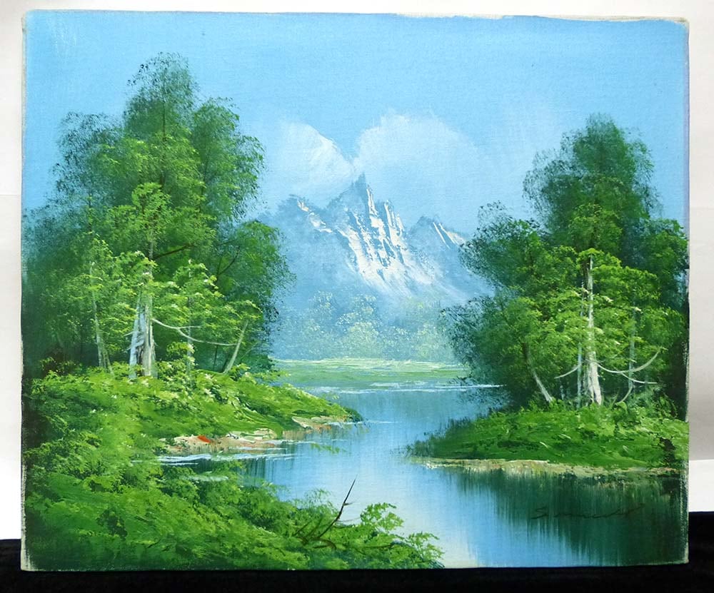 油絵　作者不明　F8 作者不明 油彩画 / キャンバス画 / 風景画 8号/F8【中古】｜インテリア