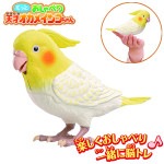 もっとおしゃべり天才オカメインコちゃん インコ型ロボット 手のひらサイズ ものまね おしゃべり 歌 脳トレ 問題 おもちゃ クイズ ゲーム オカメインコ インコの日 誕生日 プレゼント  ギフト