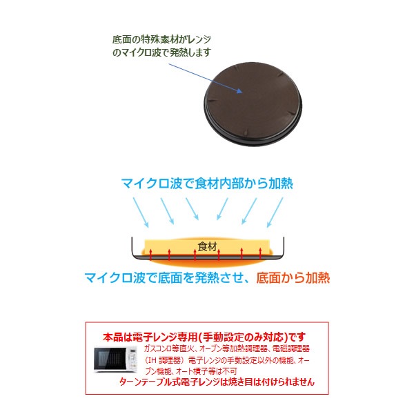 レンジで焼ケール薄型 ピザ用 TKY-92 (カッター・ミストボトル付) 電子