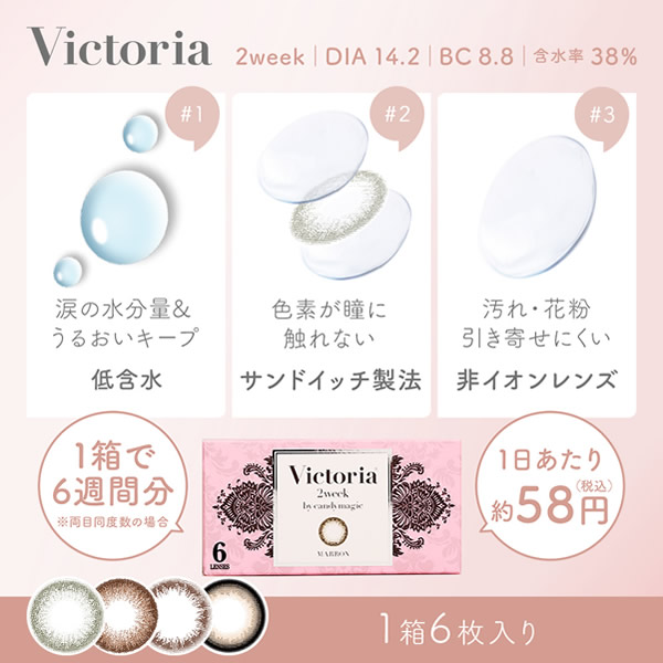 ȥꥢ ġ by ǥޥå  饳 2week 14.2mm 2 ٤ ٤ʤ Victoria 2week by candymagic  2 顼󥿥 