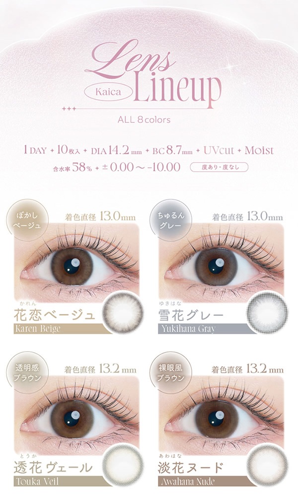 Kaica ������ 1DAY 10������ ���饳�� ������� 14.2mm ���ǡ� 1day �٤ʤ� �٤��� ���顼���󥿥��� ���󥿥��ȥ�� ����������� ���뤪����ʬ MPC�ݥ�ޡ� UV���å�
