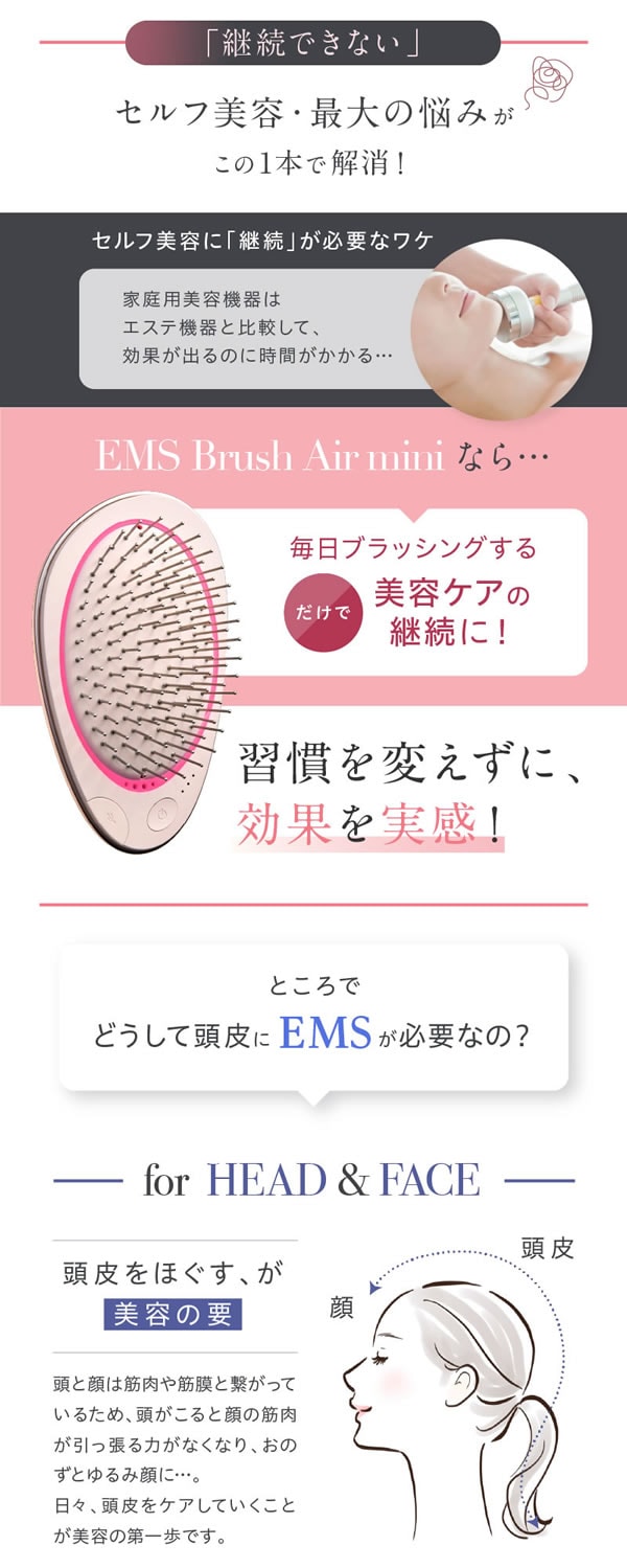 WAVEWAVE EMS ֥饷 ߥ Ƭ饱 ޥå å֥饷 EMS ޥ ŵ ޥʥ ֥å奨 ѥ  EMS Brush Air mini