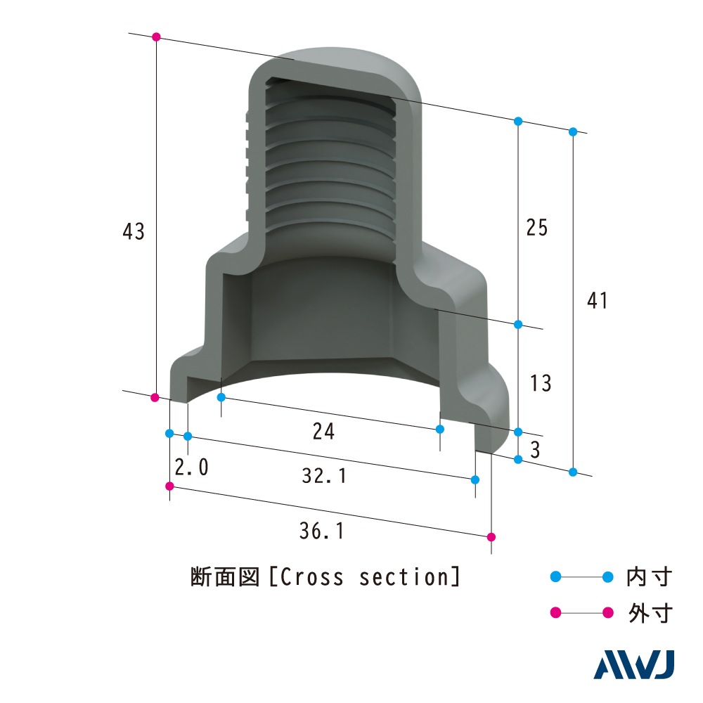 EL 󥰥ʥåȥå㡼եåסSize M16                                          EL Single Nut Cap with Washer