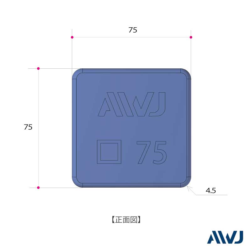 EL  �ѥѥ��� ����ʡ�����åס�Size 75��������������������                          ����������         ��       EL Inner Cap for Square Pipe