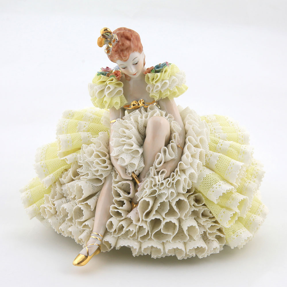 希少品】アイリッシュドレスデン ハッピーテディベア フィギュリン