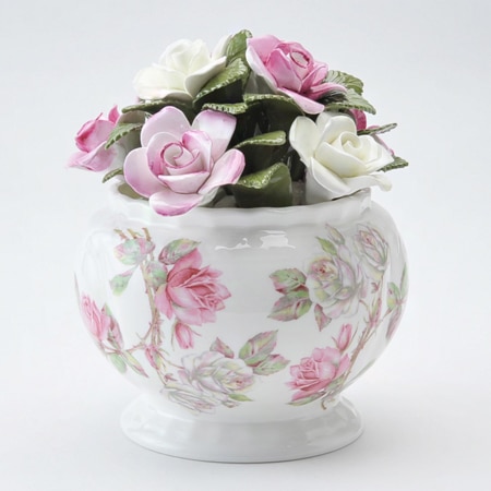 Aynsley エインズレイ　エリザベスローズ　カスケードボウル　スモール エリザベスローズ カスケードボウル ミディアム | 陶花,エリザベス