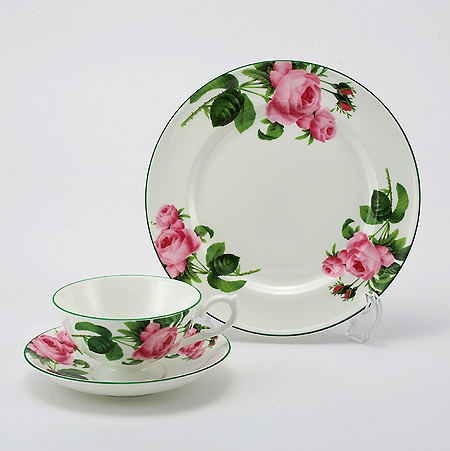 アンティークエインズレイ　ローズ　ガーランド　カップ　ソーサー　プレート　2客 アンティークエインズレイ ローズ ガーランド カップ ソーサー