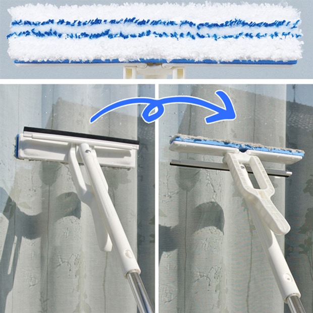 窓・網戸楽絞りワイパー24F AZ580（伸縮柄・全長約100cm～145cm