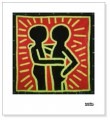 Untitled  1982 (couple in black  red  and green)（キース ヘリング）|ポスター