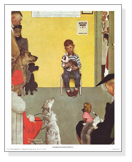 Waiting For the Vet (mini)（ノーマン ロックウェル） ポスター販売の