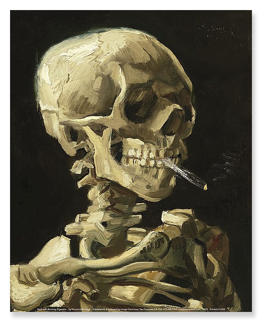 Skull with Burning Cigarette（フィンセント ファン ゴッホ）