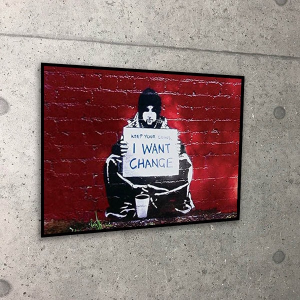 額装済/30%OFF/ポスター アート/I Want Change/バンクシー（バンクシー）