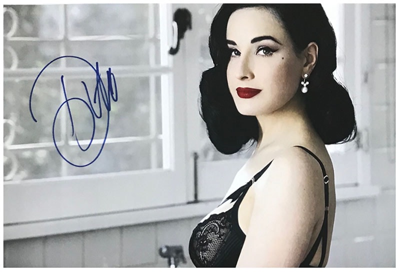 Dita Von Teese (ディタ・フォン・ティース)手書きサイン入り（アーティスト不明）