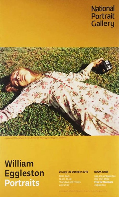 Portraits exhibition untitled 1975 アーティスト手書きサイン入り（ウィリアム・エグルストン）