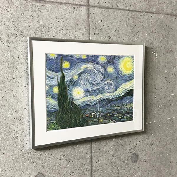 特別額装マット作品/アートポスター/星月夜（フィンセント ファン ゴッホ）