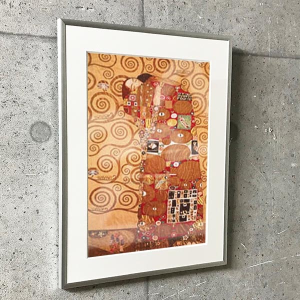 特別額装マット作品/アートポスター/抱擁（グスタフ クリムト）