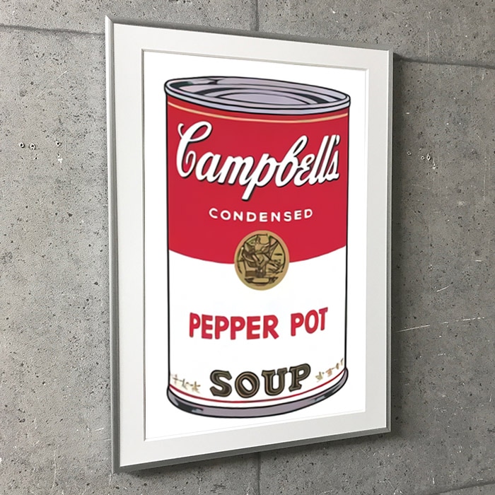 特別額装マット作品/アートポスター/Campbell Soup I Pepper Pot 1968（アンディ ウォーホル）