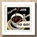 特別額装マット作品/ポスター/レトロシリーズ/Cuppa Joe to Go（レトロシリーズ）|ポスター