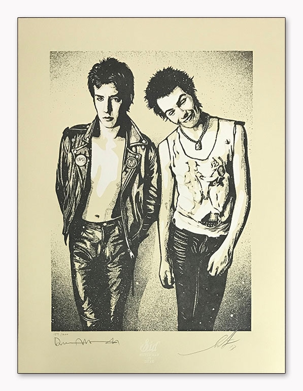 シド・ヴィシャス(Sid Vicious)Steve and Sid 限定200枚 Shepard Fairey & Dennis Morris手書きナンバリング/サイン入り（オベイ）