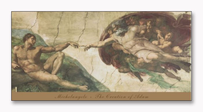 The Creation of Adam（ミケランジェロ ブオナローティ）