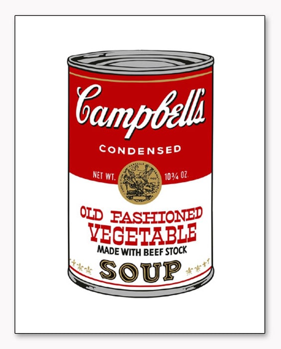 Campbells Soup Series II Old Fashioned Vegetable 1968（アンディ ウォーホル）