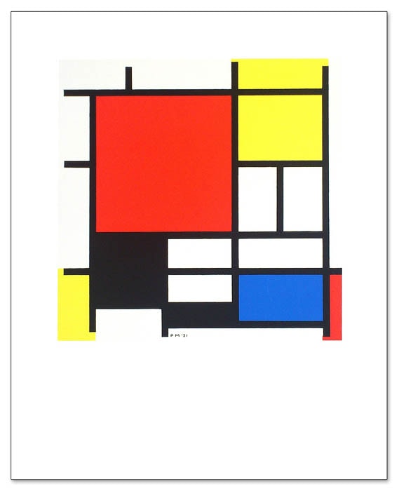 Composition with Red Blue Black and Yellow（ピエト モンドリアン）