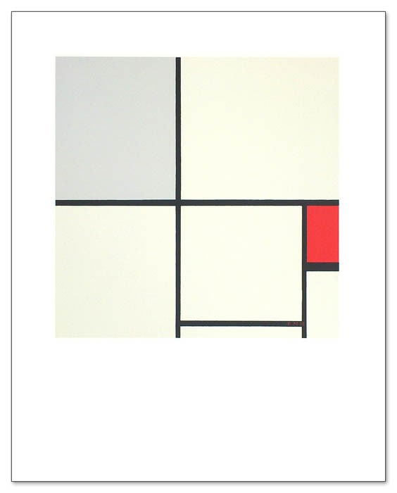 Composition with Red and Gray（ピエト モンドリアン）