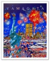 ヒロ・ヤマガタ Happy Birthday Liberty 1986 アルミ製フレーム額装品|ポスター