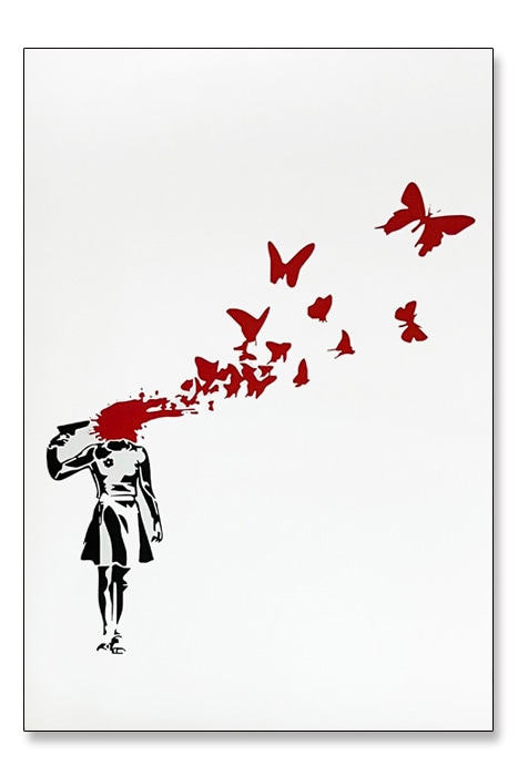 The World of Banksy Headshot Butterflies（バンクシー）