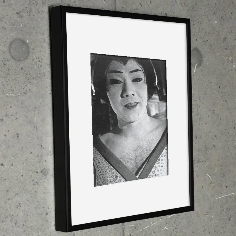 額装済マット作品/森山 大道/Male Actor playing a Woman Tokyo 1966