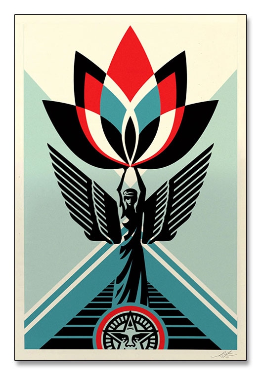 Lotus Angel Shepard Fairey 手書きサイン入り（オベイ）