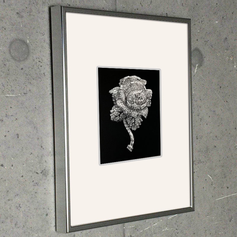 限定マット額装品/カルティエ コレクション/Cartier Collection Rose Clip Brooch