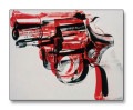 Gun c 1981-82 (black and red on white)（アンディ ウォーホル）