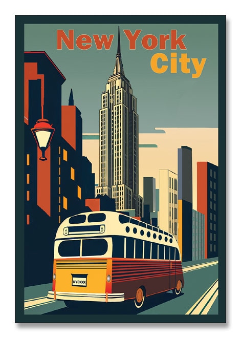 New York City (Bus & Empire State Building)（アーティスト不明）